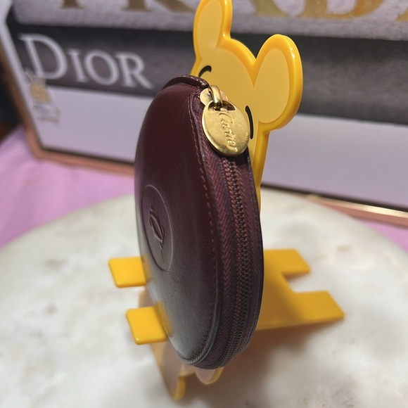 Cartier Burgundy Leather Coin Purse EUC - Picture 7 of 9